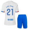 Maillot de Supporter FC Barcelone Frenkie de Jong 21 Extérieur 2023-24 Pour Enfant